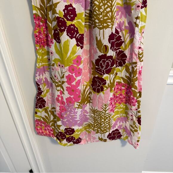 Tuckernuck Pink Chicken Floral Cotton Botanical Mini Dress Small - Picture 7 of 10
